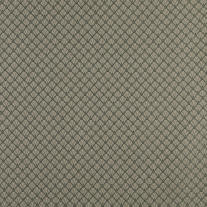 Dark Green And Beige Small Shell Jacquard Woven Upholstery Fabric By The Yard