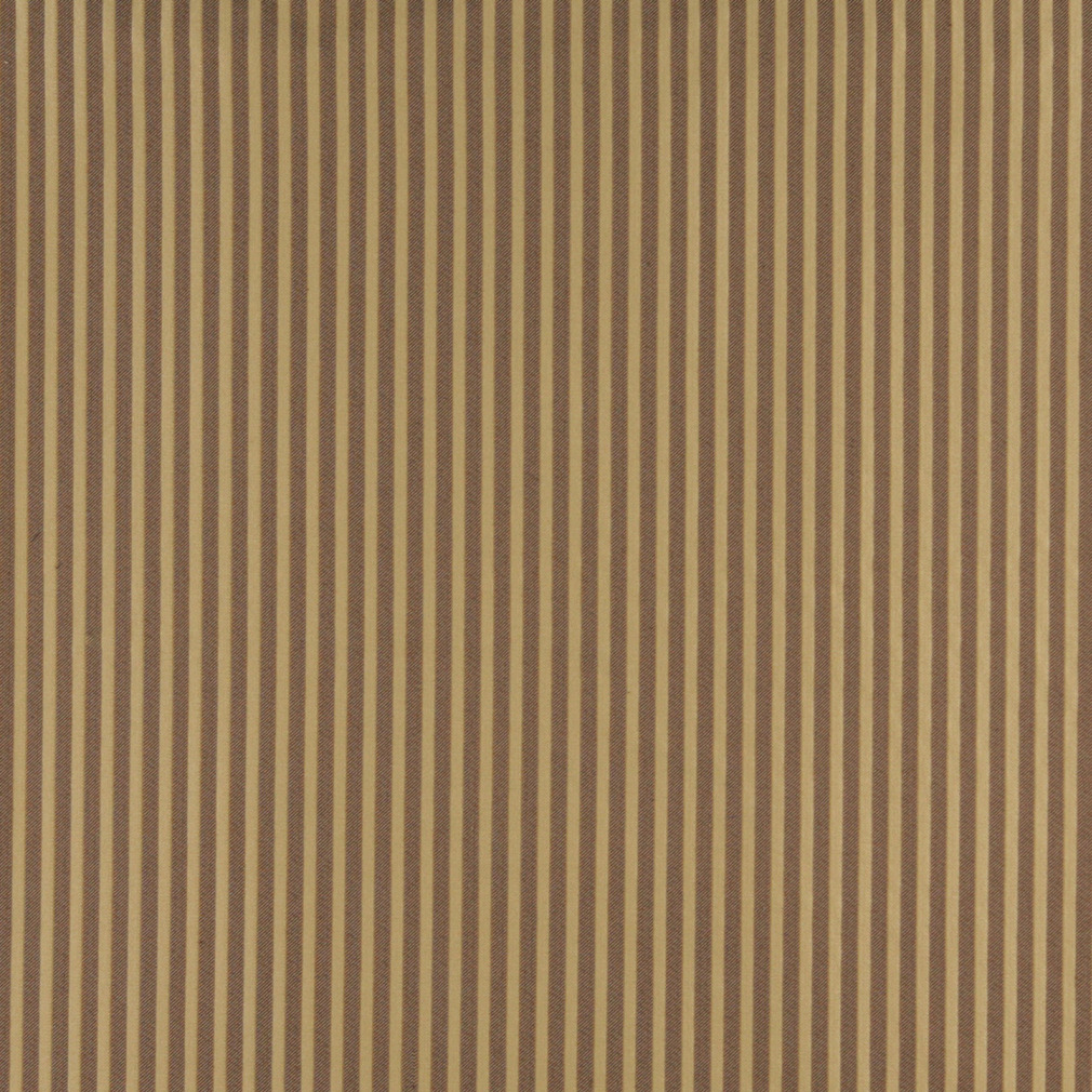 Brown And Beige Thin Striped Jacquard Woven Upholstery Fabric By The Yard 1