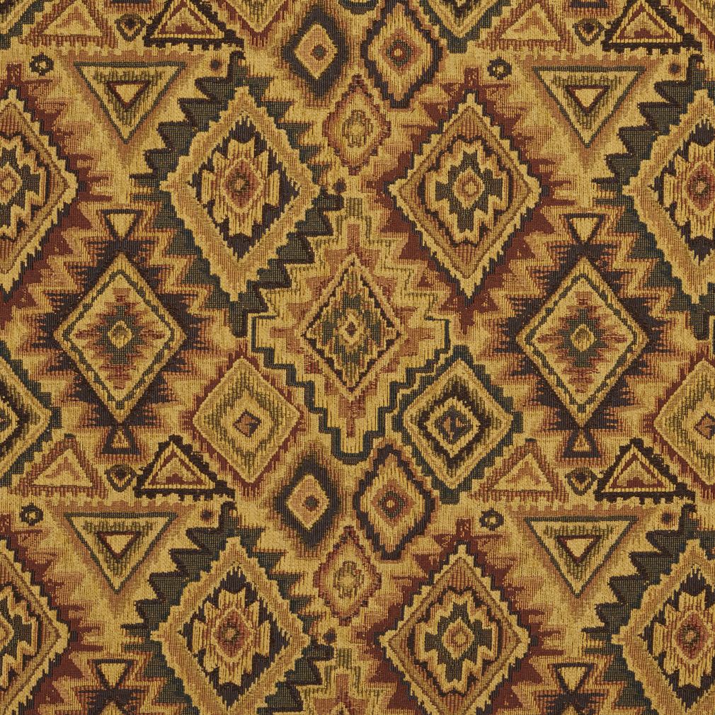 E101 Southwestern, Navajo, Lodge Style Upholstery Grade Fabric By The Yard 1