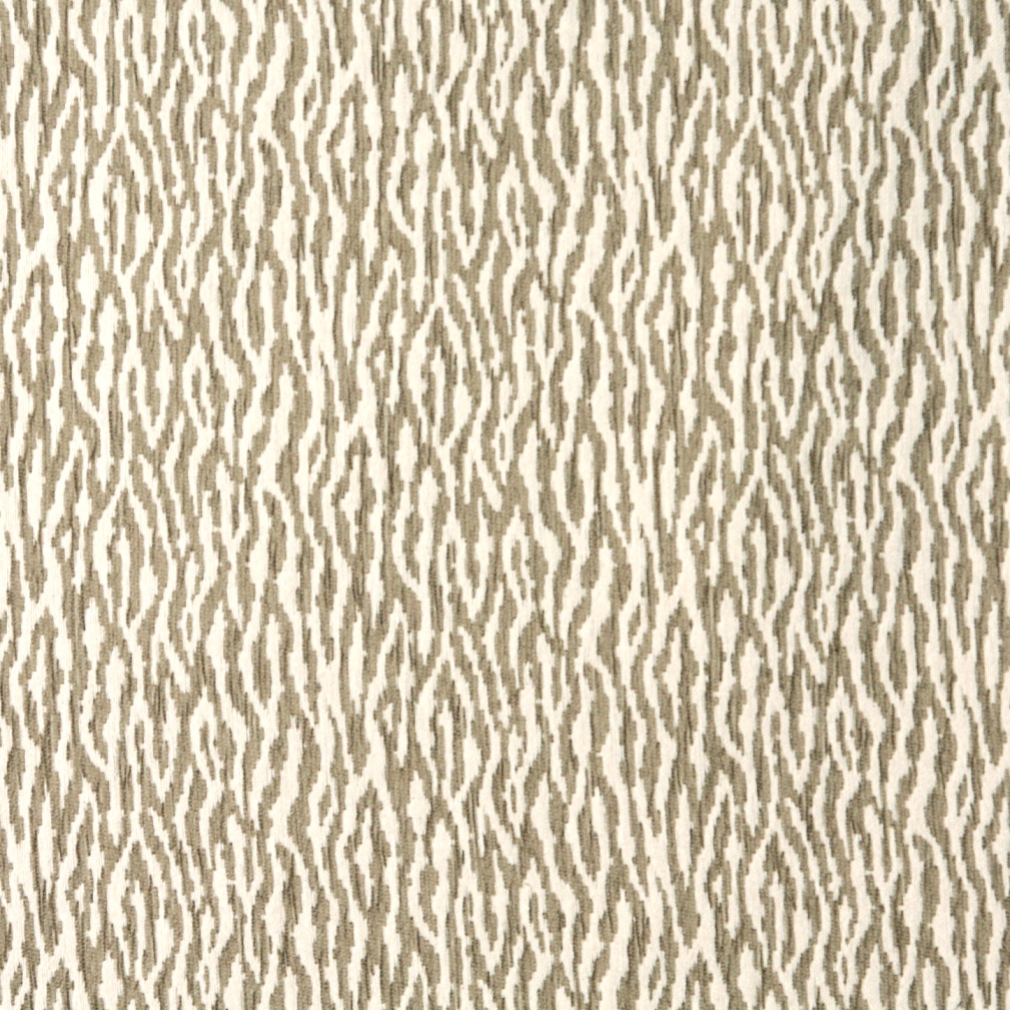 Beige Tiger Pattern Textured Woven Chenille Upholstery Fabric By The Yard 1