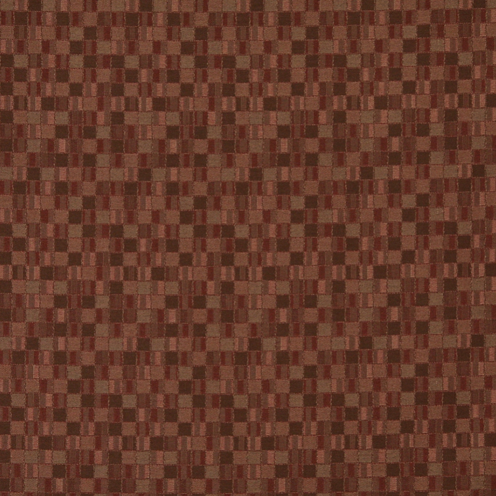 Burgundy Small Scale Geometric Boxes Contract Upholstery Fabric By The Yard 1