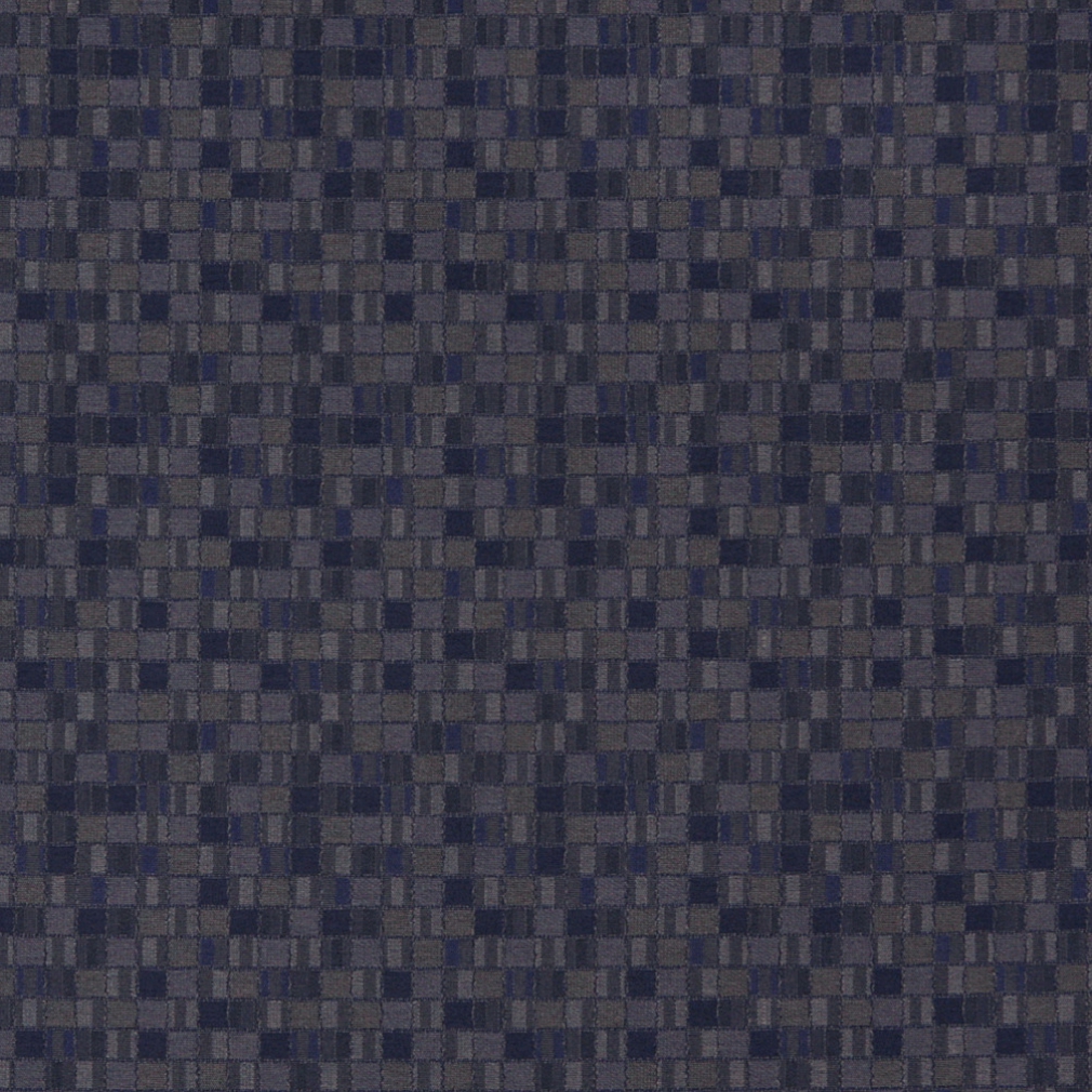Navy Blue And Green Geometric Boxes Contract Upholstery Fabric By The Yard 1