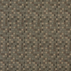 Brown Small Scale Geometric Boxes Contract Grade Upholstery Fabric By The Yard