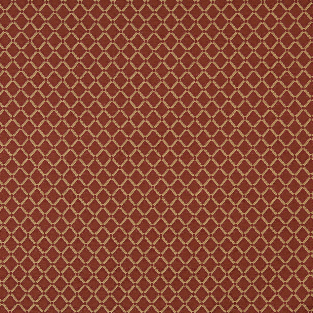Orange, Red And Gold Polka Dot Diamond Contract Upholstery Fabric By The Yard 1