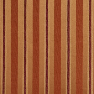E629 Striped Orange, Red And Gold Damask Upholstery Fabric By The Yard