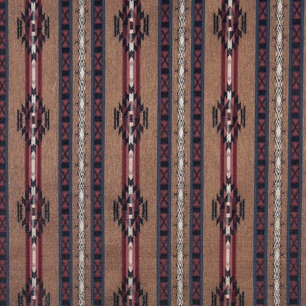 F381 Striped Southwestern Navajo Lodge Style Upholstery Grade Fabric By The Yard 1