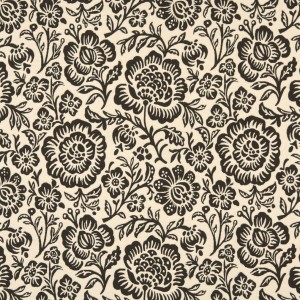 F405 Dark Brown And Beige Floral Reversible Upholstery Fabric By The Yard