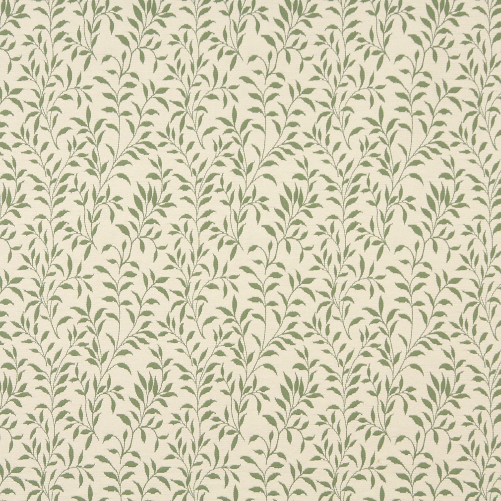 F410 Green And Beige Floral Matelasse Reversible Upholstery Fabric By The Yard 1