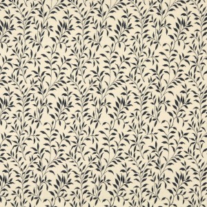 F412 Navy Blue And Beige Floral Reversible Upholstery Fabric By The Yard