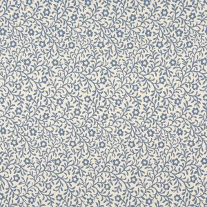 F423 Blue And Beige Floral Matelasse Reversible Upholstery Fabric By The Yard