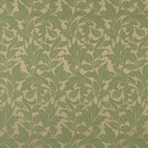 Dark Green, Floral Leaf Outdoor Indoor Woven Fabric By The Yard