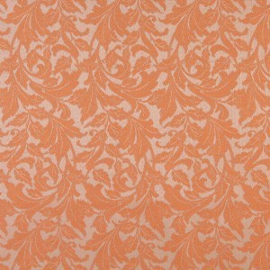 Orange, Floral Leaf Outdoor Indoor Woven Fabric By The Yard