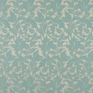 F604 Light Blue, Floral Leaf Outdoor Indoor Woven Fabric By The Yard