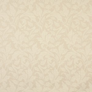 Ivory, Floral Leaf Outdoor Indoor Woven Fabric By The Yard