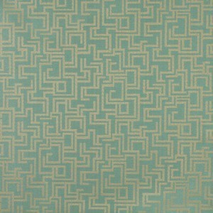 F632 Light Blue, Geometric Outdoor Indoor Woven Fabric By The Yard