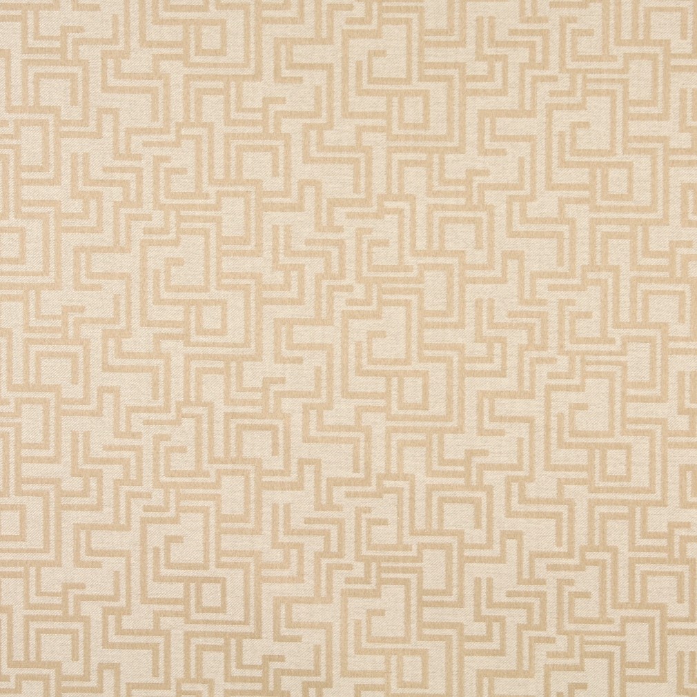 Beige, Geometric Outdoor Indoor Woven Fabric By The Yard 1
