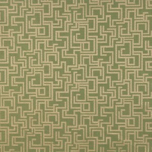 Dark Green, Geometric Outdoor Indoor Woven Fabric By The Yard