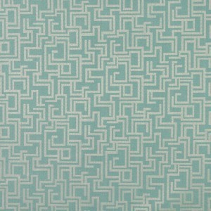 F636 Light Blue, Geometric Outdoor Indoor Woven Fabric By The Yard