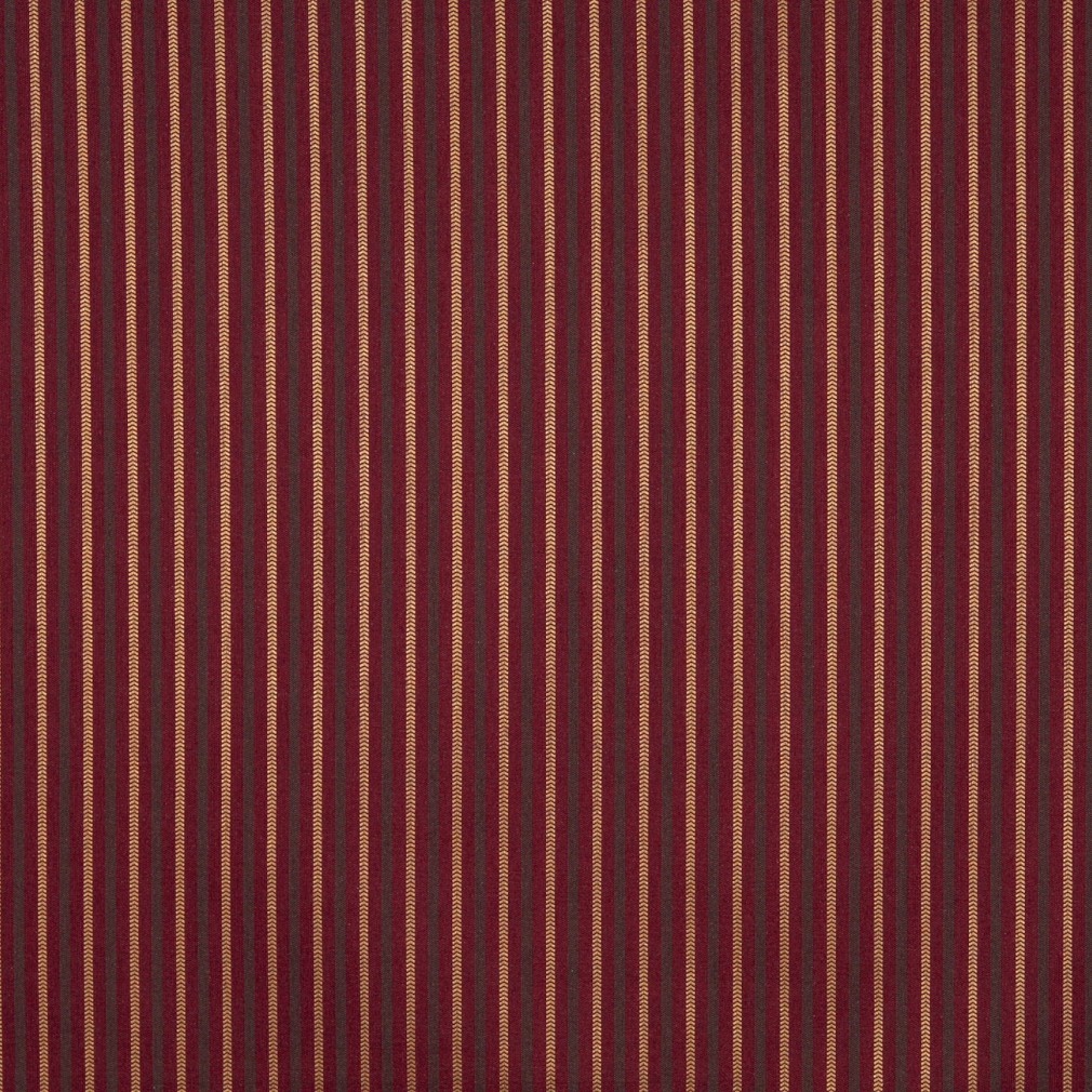 Dark Red And Gold, Striped Crypton Contract Grade Upholstery Fabric By The Yard 1