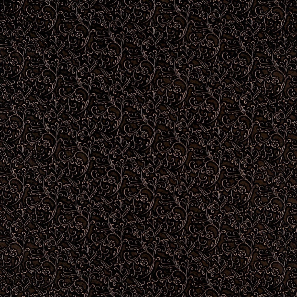 Bronze, Metallic Raised Floral Vines Upholstery Faux Leather By The Yard 1