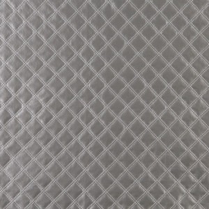 G356 Silver, Shiny Metallic Diamonds Upholstery Faux Leather By The Yard