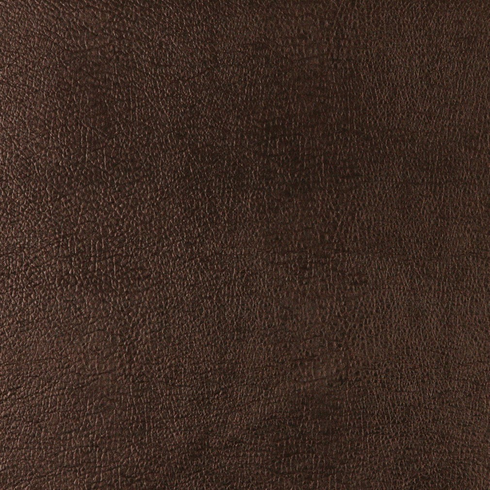 Chocolate Brown, Metallic Leather Grain Upholstery Faux Leather By The Yard 1
