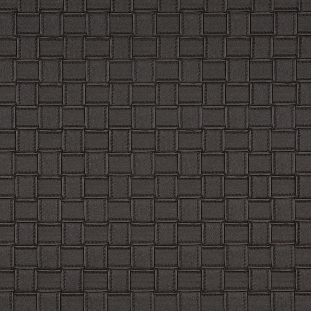 G658 Brown, Basket Woven Look Upholstery Faux Leather By The Yard 1