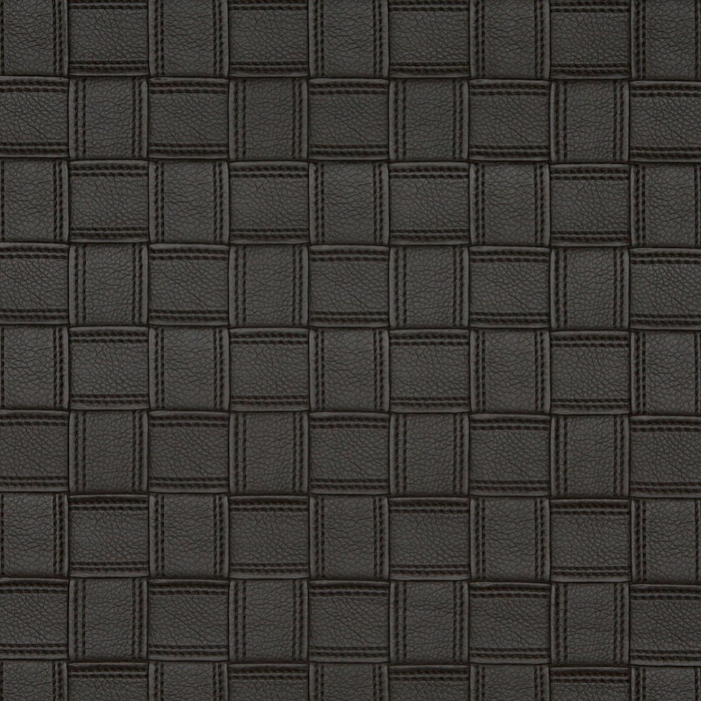 G693 Brown, Basket Woven Look Upholstery Faux Leather By The Yard 1