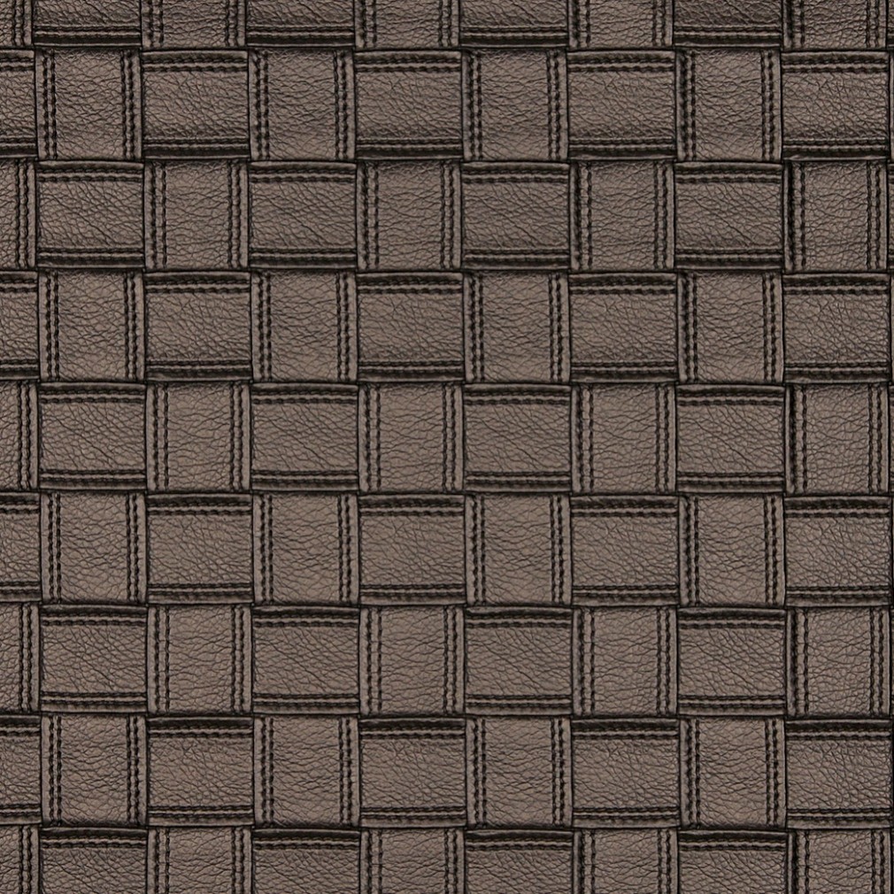 G698 Bronze, Metallic Basket Woven Look Upholstery Faux Leather By The Yard 1
