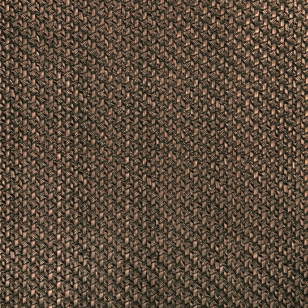 G787 Brown, Metallic Cross Hatch Upholstery Faux Leather By The Yard 1
