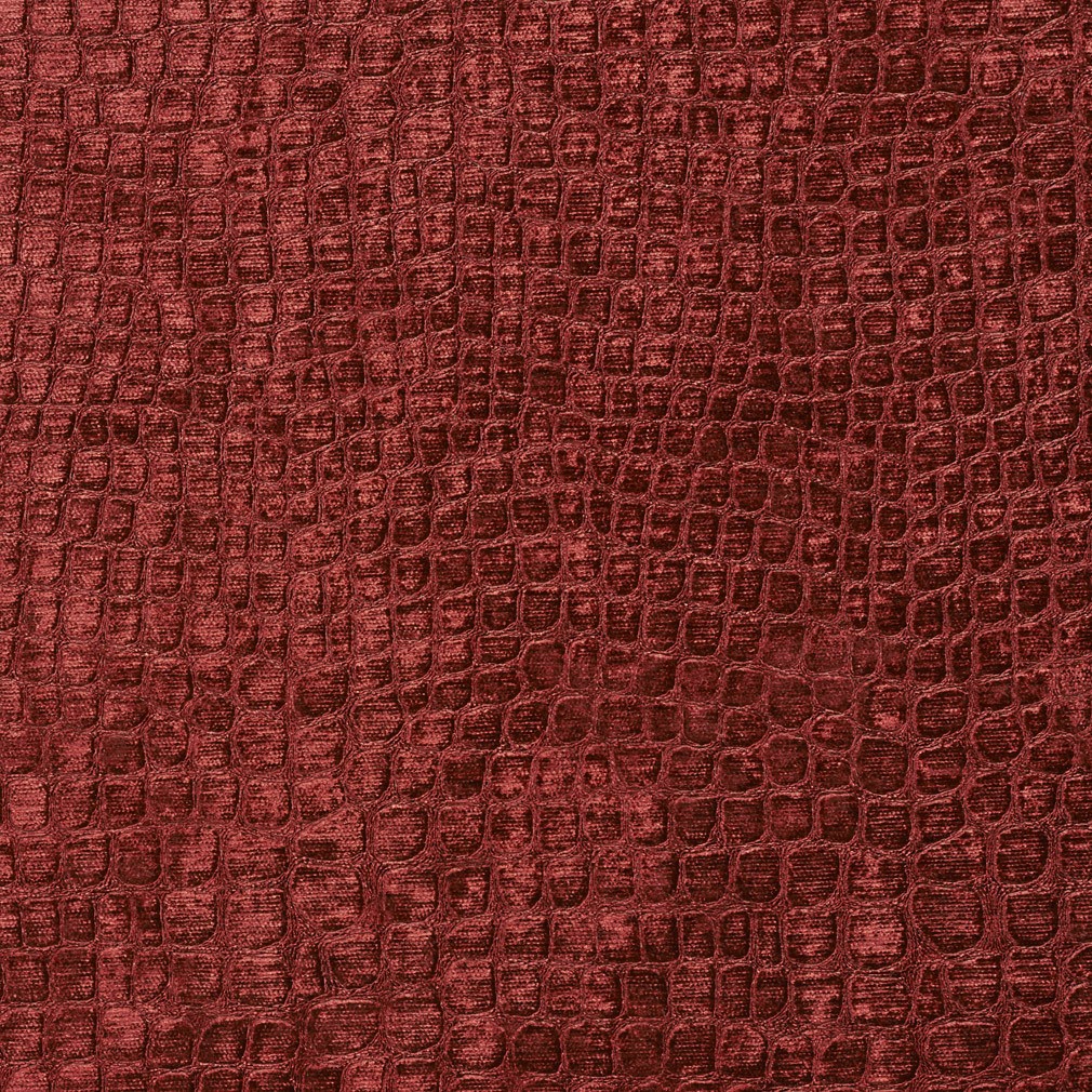 Burgundy Textured Alligator Shiny Woven Velvet Upholstery Fabric By The Yard 1