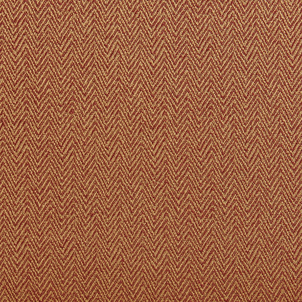Orange And Gold Small Herringbone Chevron Upholstery Fabric By The Yard