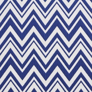 Navy And White Zig Zag Chevron Upholstery Fabric By The Yard
