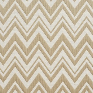 Ivory And Taupe Zig Zag Chevron Upholstery Fabric By The Yard