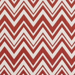 Red And White Zig Zag Chevron Upholstery Fabric By The Yard