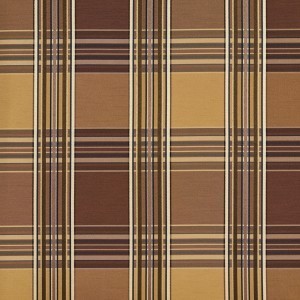 Brown And Gold Shiny Plaid Silk Look Upholstery Fabric By The Yard