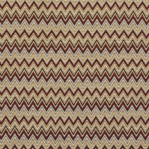 Red, Green, Blue, And Gold Chevron Woven Upholstery Fabric By The Yard