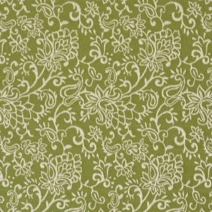 Light Green, Contemporary Floral Jacquard Woven Upholstery Fabric By The Yard