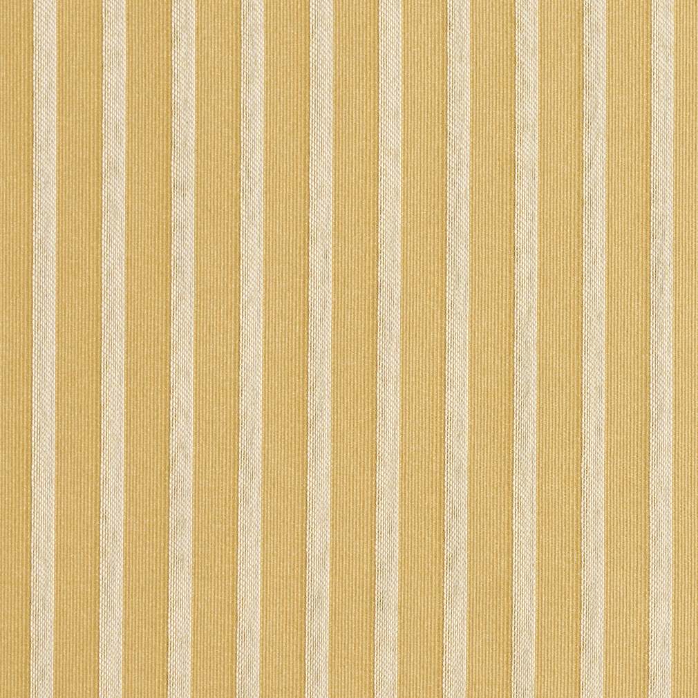 Gold, Striped Jacquard Woven Upholstery Fabric By The Yard 1
