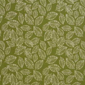 Light Green, Floral Leaf Jacquard Woven Upholstery Fabric By The Yard