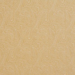 Gold, Traditional Paisley Jacquard Woven Upholstery Fabric By The Yard