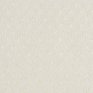 Off White, Floral Trellis Jacquard Woven Upholstery Fabric By The Yard