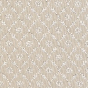 Beige, Floral Trellis Jacquard Woven Upholstery Fabric By The Yard