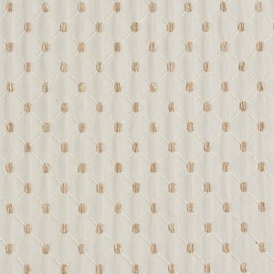 Off White, Diamond Jacquard Woven Upholstery Fabric By The Yard