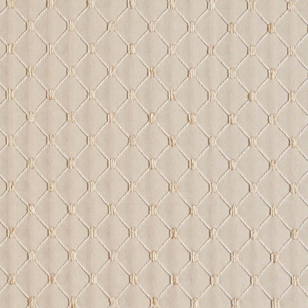 Beige, Diamond Jacquard Woven Upholstery Fabric By The Yard 1