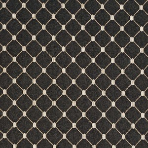 Black, Diamond Jacquard Woven Upholstery Fabric By The Yard