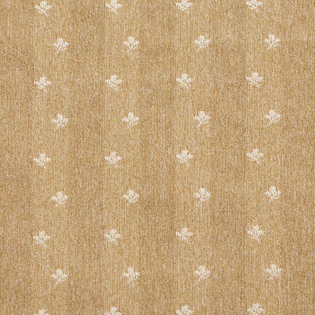 Gold And Ivory, Mini Flowers Country Upholstery Fabric By The Yard 1