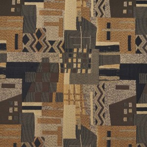Brown, Black, Grey And Gold, Large Scale Southwest Upholstery Fabric By The Yard