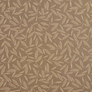 Beige Floral Leaf Contract Grade Upholstery Fabric By The Yard