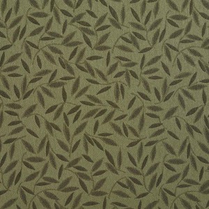Green And Dark Green Floral Leaf Contract Grade Upholstery Fabric By The Yard